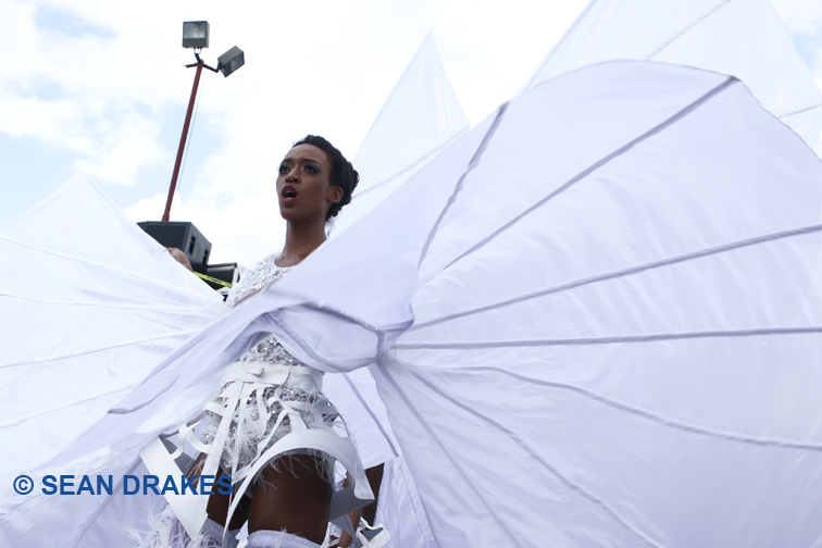 Masquerader in The Waters on Carnival Tuesday in Port of Spain.